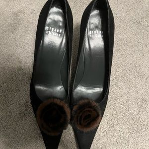Stuart Weitzman pom pom heels, size 8